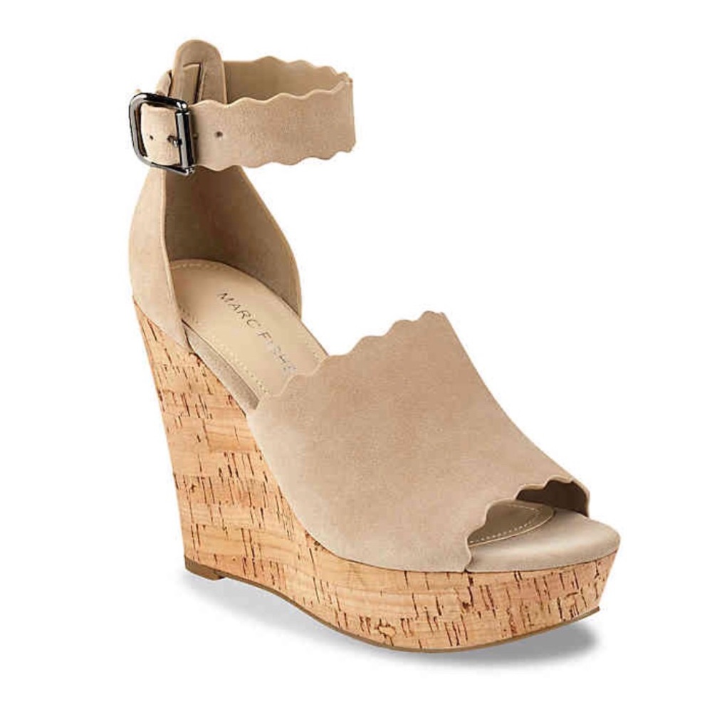 Marc Fisher Scalloped Wedge UNWORN